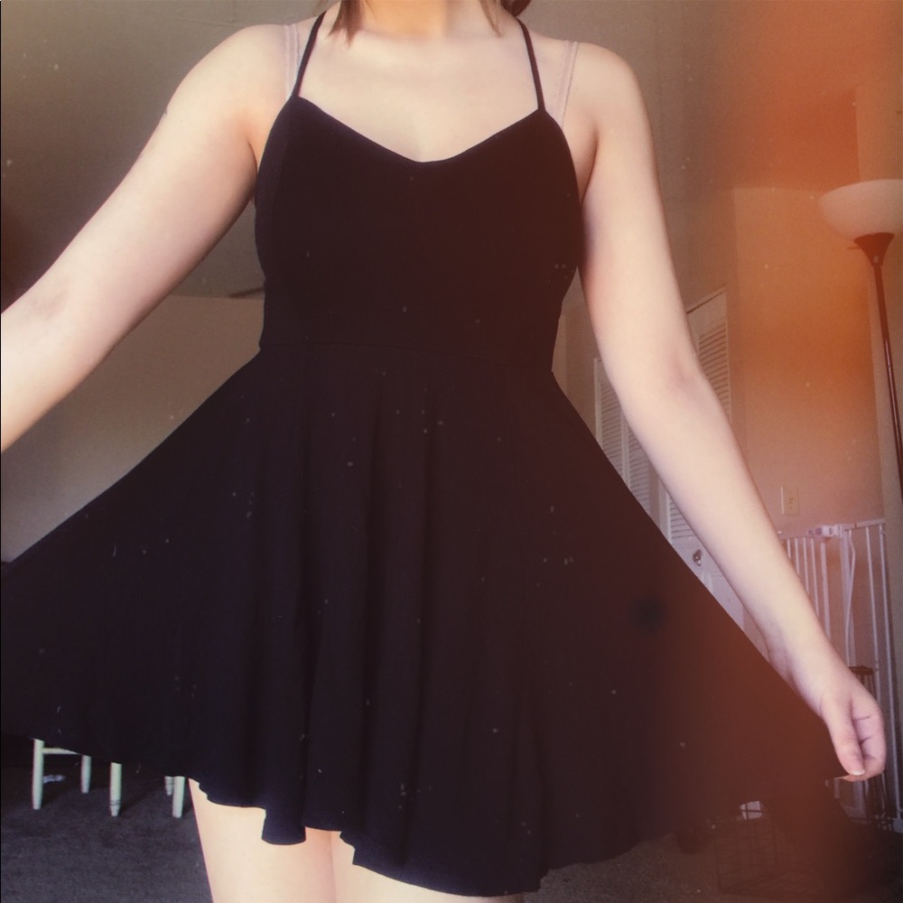 Black skater dress
